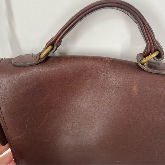 Coach Vintage Brown Leather Willis Station Crossbody Bag 5130 - Picture 6 of 10